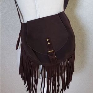 Bethany Mota crossbody fringe leather purse